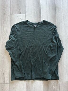 Banana Republic Men's Long Sleeve Crewneck Shirt - Dark Green Size Large